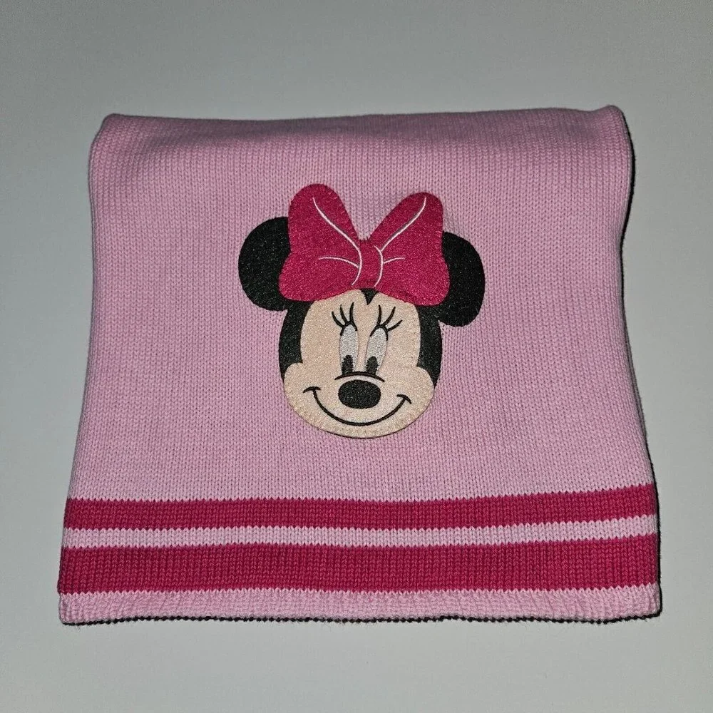 Disney Baby Minnie Mouse Pink Knit Baby Blanket Lovey 30x40